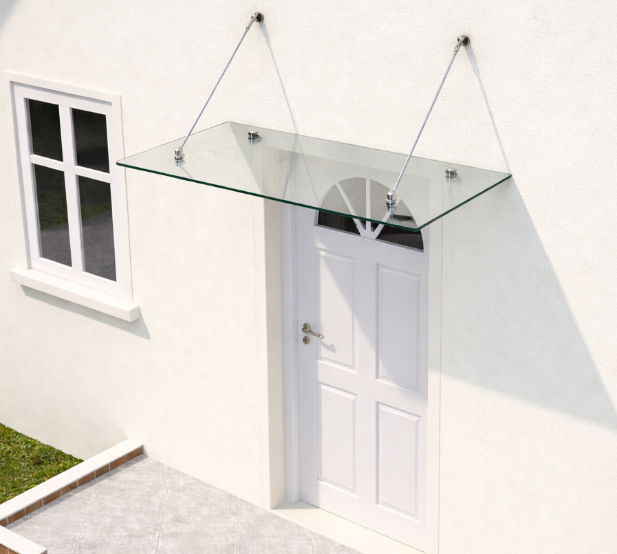 Glasvordach-Vitra-2-Zugstreben-Klarglas